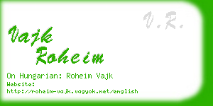 vajk roheim business card
